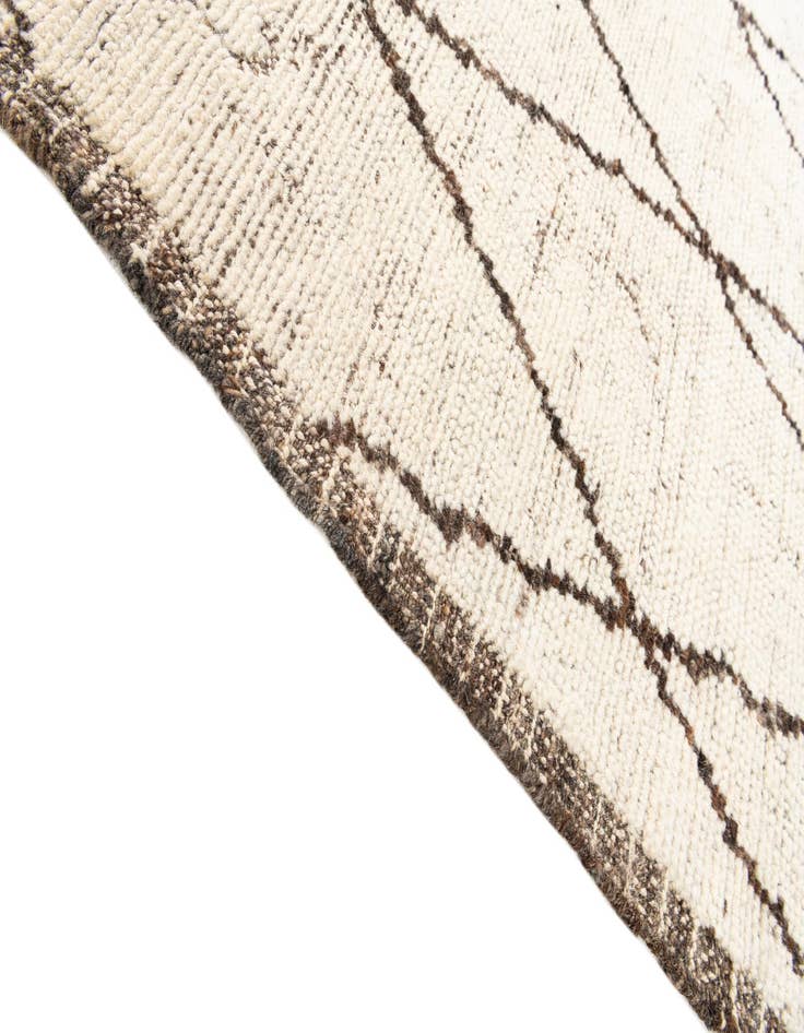 Detail image of  5' 4 x 7' 2  Hand Knotted Moroccan Wool Rug