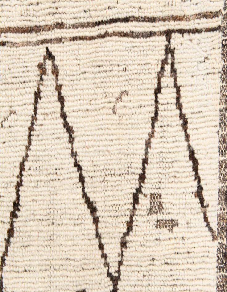 Detail image of  5' 4 x 7' 2  Hand Knotted Moroccan Wool Rug