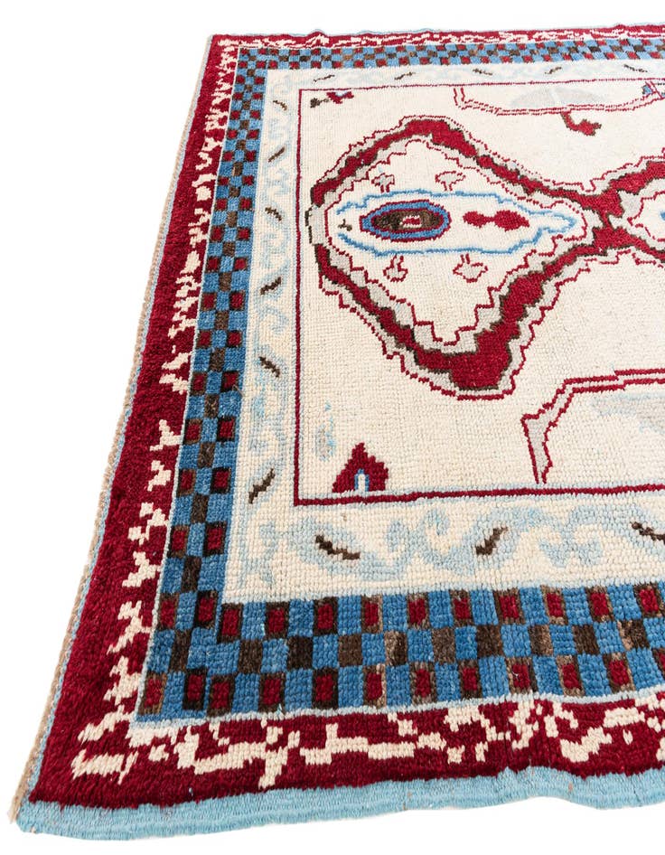 Detail image of  5' 10 x 9' 6  Hand Knotted Moroccan Wool Rug