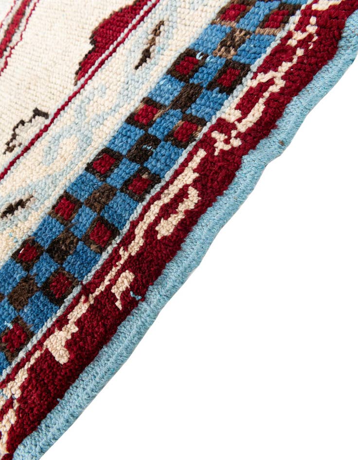 Detail image of  5' 10 x 9' 6  Hand Knotted Moroccan Wool Rug