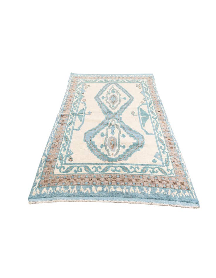 Detail image of  5' 5 x 9'  Hand Knotted Moroccan Wool Rug