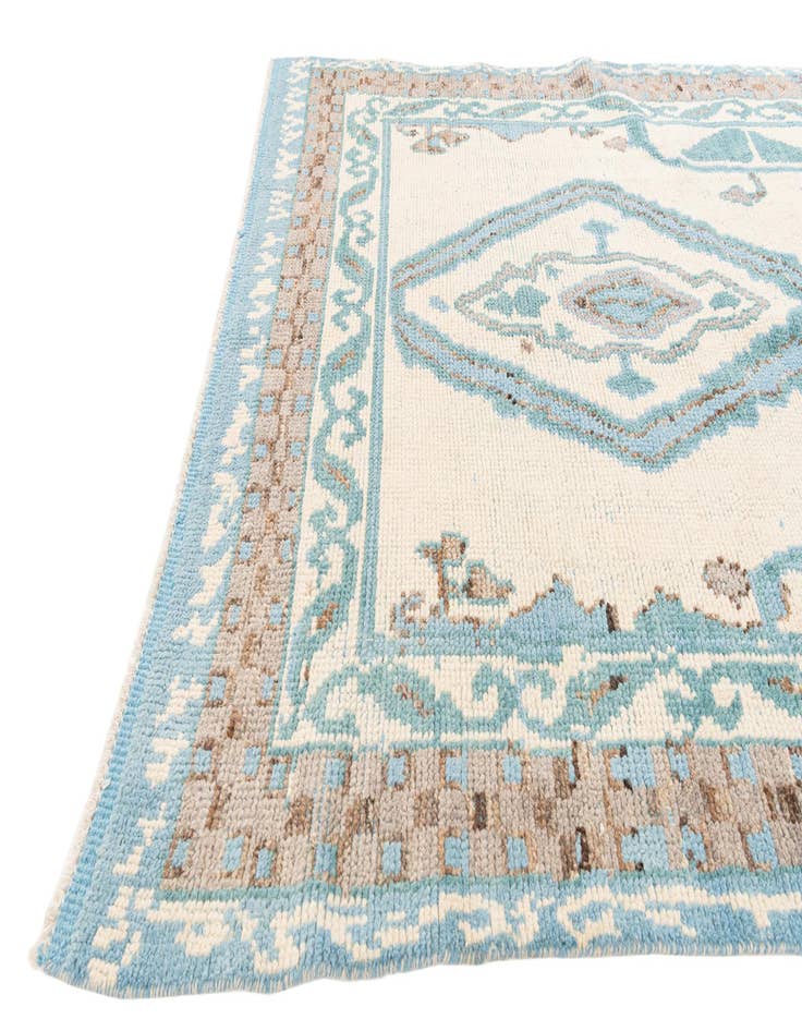 Detail image of  5' 5 x 9'  Hand Knotted Moroccan Wool Rug