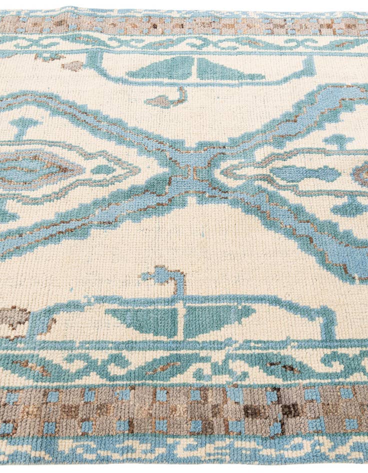 Detail image of  5' 5 x 9'  Hand Knotted Moroccan Wool Rug