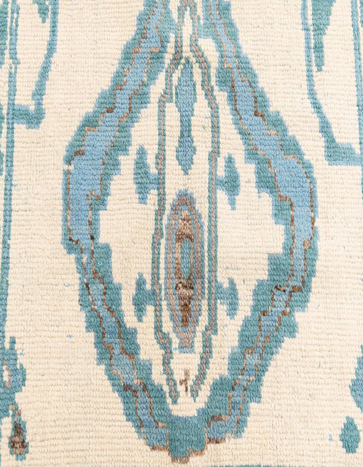 Detail image of  5' 5 x 9'  Hand Knotted Moroccan Wool Rug