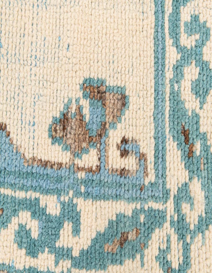 Detail image of  5' 5 x 9'  Hand Knotted Moroccan Wool Rug