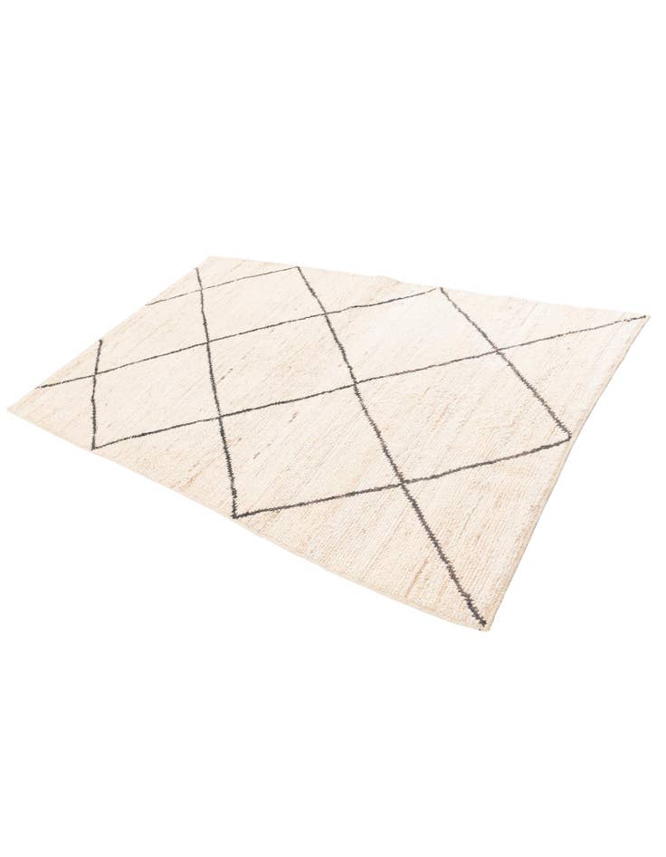 Detail image of  4' 10 x 7' 10  Hand Knotted Moroccan Wool Rug