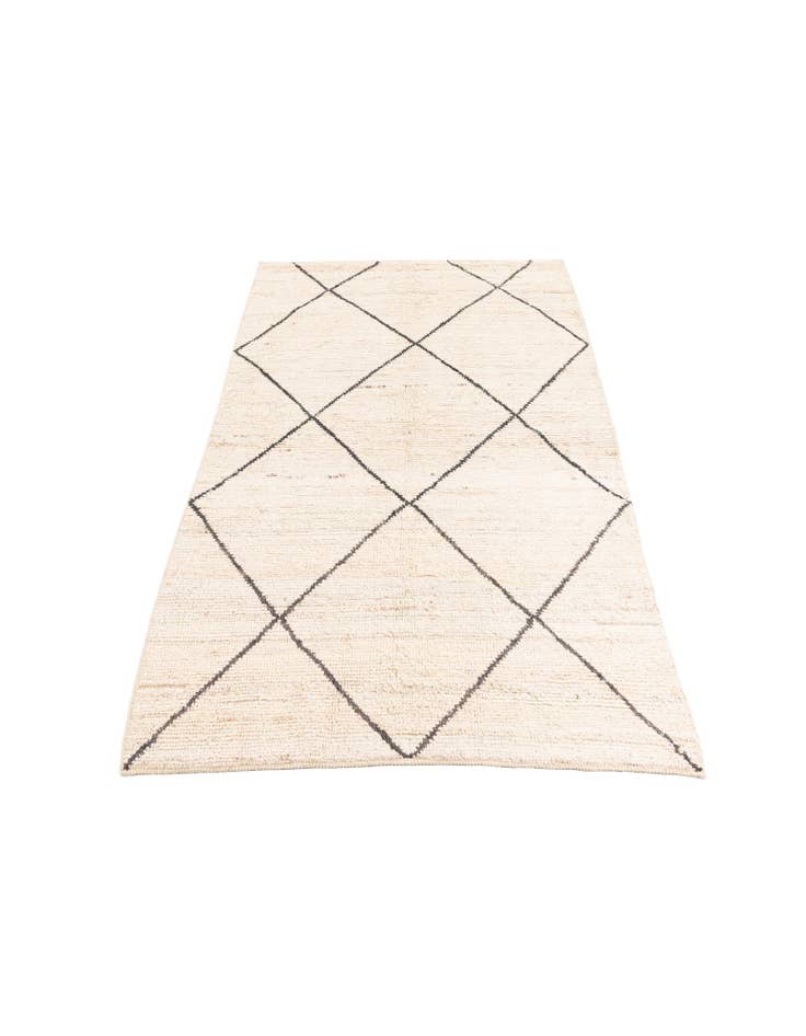 Detail image of  4' 10 x 7' 10  Hand Knotted Moroccan Wool Rug