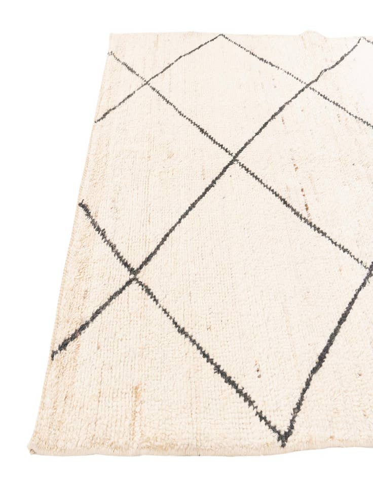 Detail image of  4' 10 x 7' 10  Hand Knotted Moroccan Wool Rug