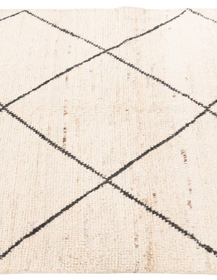 Detail image of  4' 10 x 7' 10  Hand Knotted Moroccan Wool Rug