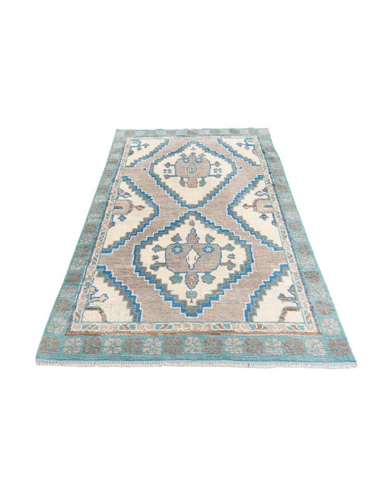 Detail image of  6' x 9'  Hand Knotted Moroccan Wool Rug