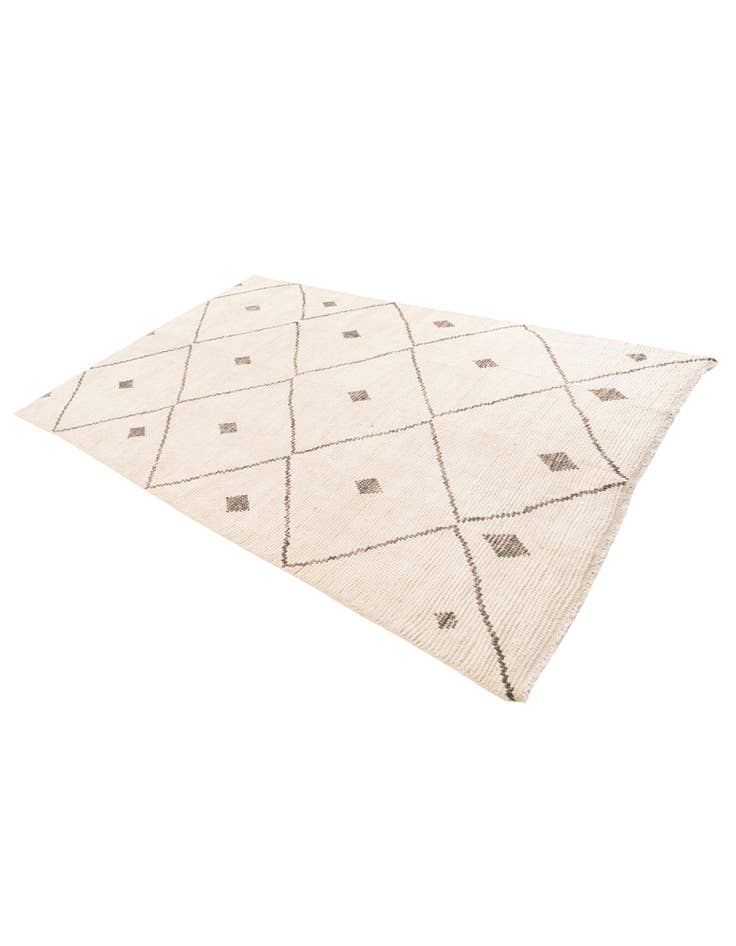 Detail image of  6' 1 x 9' 9  Hand Knotted Moroccan Wool Rug