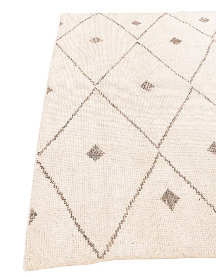 Detail image of  6' 1 x 9' 9  Hand Knotted Moroccan Wool Rug