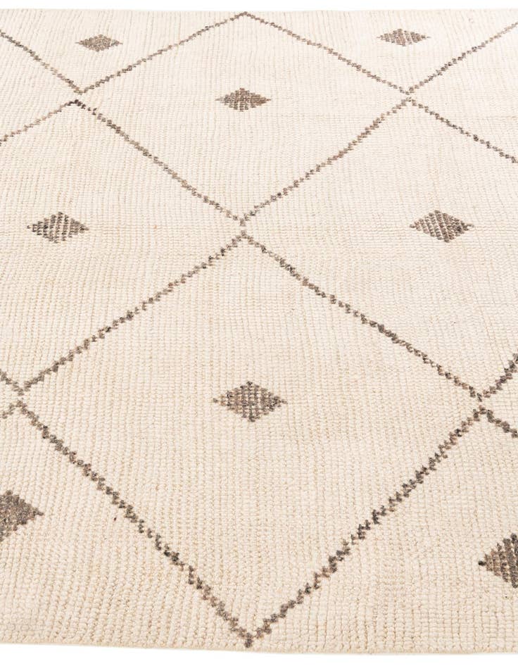 Detail image of  6' 1 x 9' 9  Hand Knotted Moroccan Wool Rug