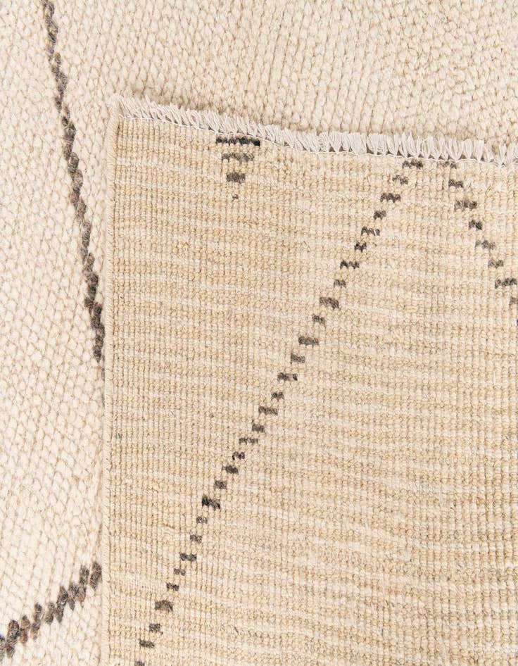 Detail image of  6' 1 x 9' 9  Hand Knotted Moroccan Wool Rug