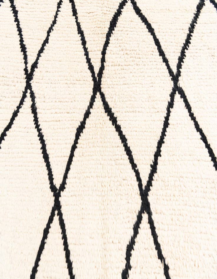 Detail image of  5' 3 x 7' 3  Hand Knotted Moroccan Wool Rug