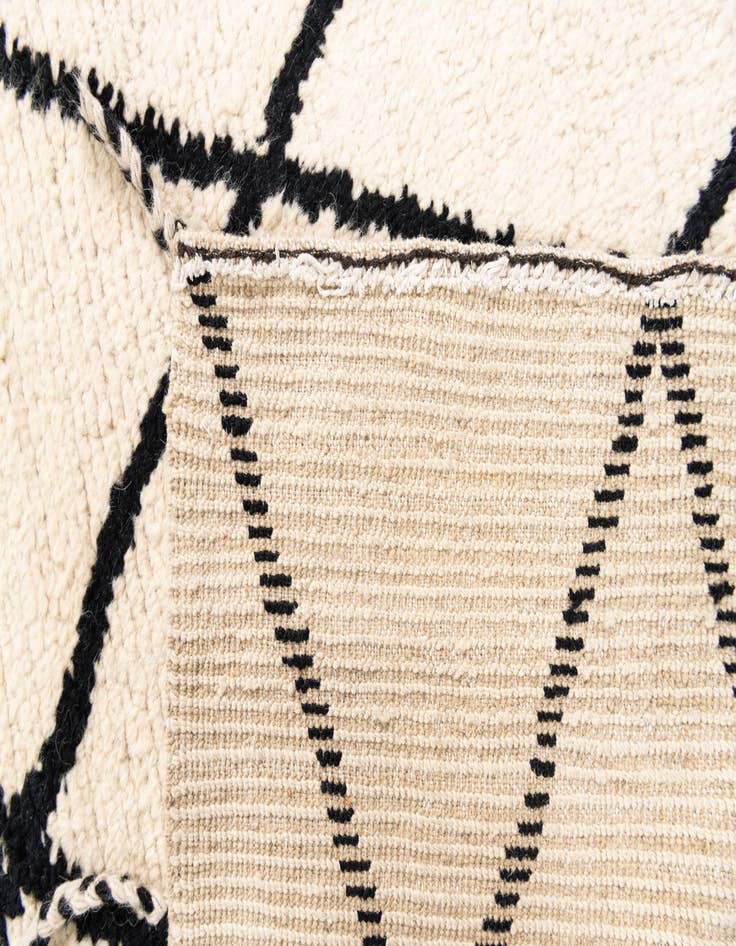 Detail image of  5' 3 x 7' 3  Hand Knotted Moroccan Wool Rug