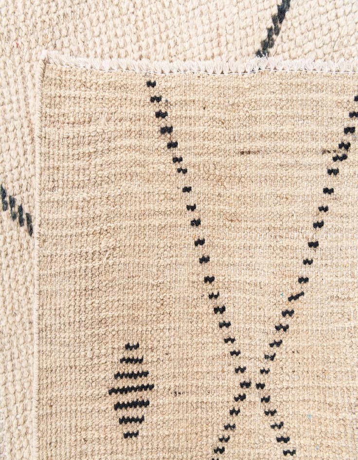 Detail image of  5' 2 x 8'  Hand Knotted Moroccan Wool Rug