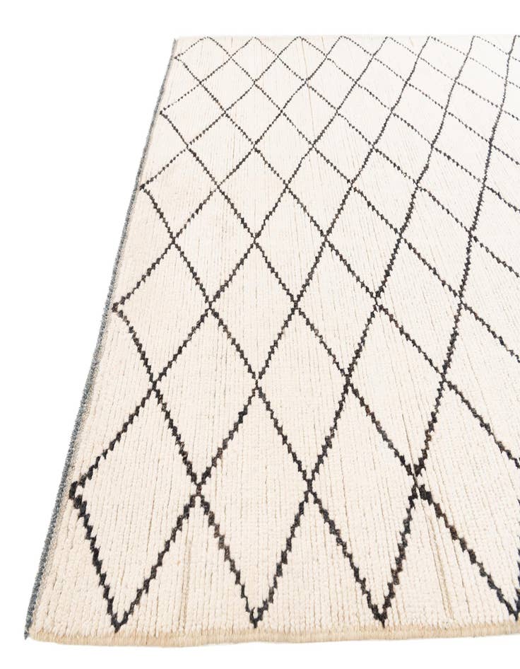 Detail image of  5' 10 x 8' 10  Hand Knotted Moroccan Wool Rug