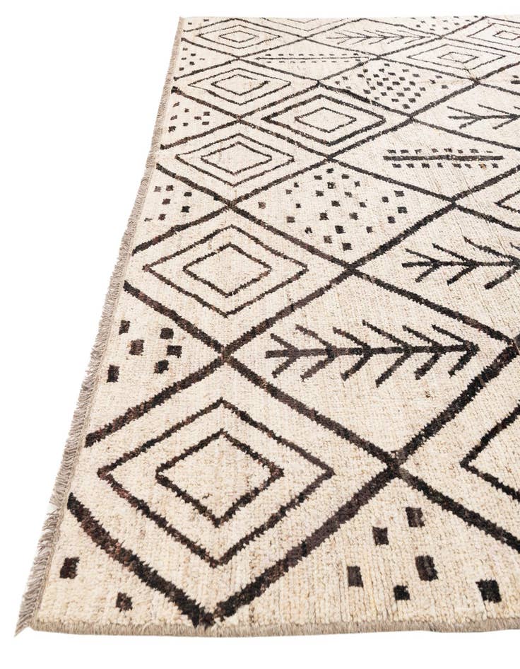 Detail image of  9' 2 x 11' 4  Hand Knotted Moroccan Wool Rug