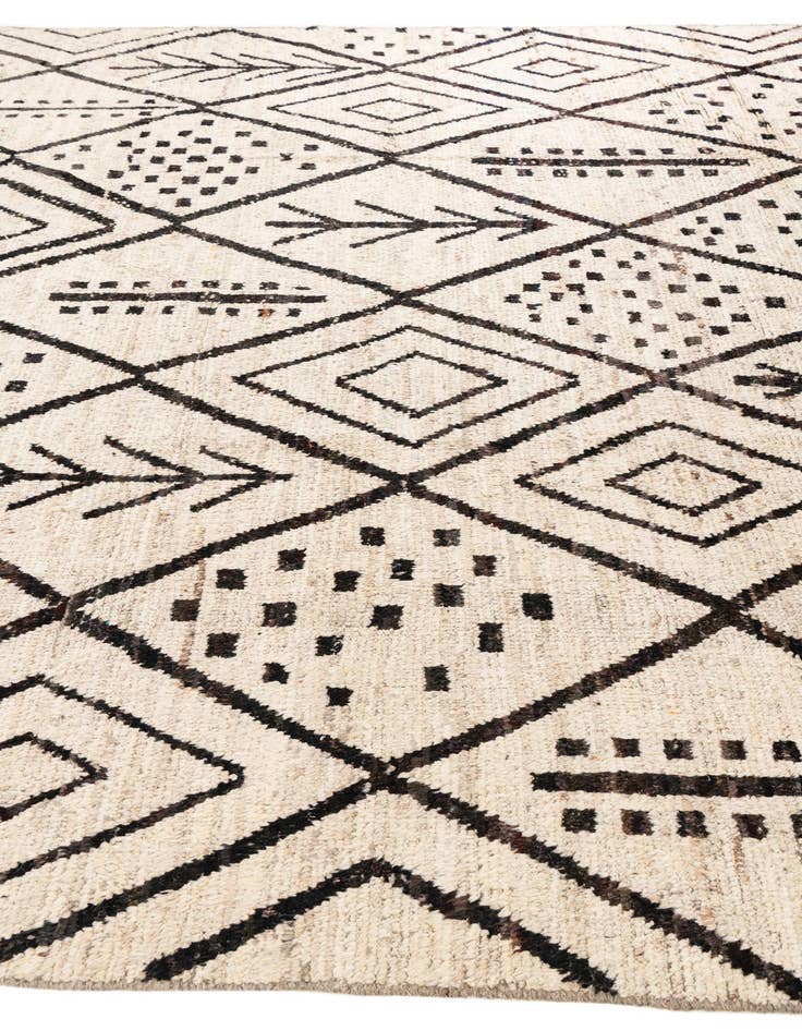 Detail image of  9' 2 x 11' 4  Hand Knotted Moroccan Wool Rug