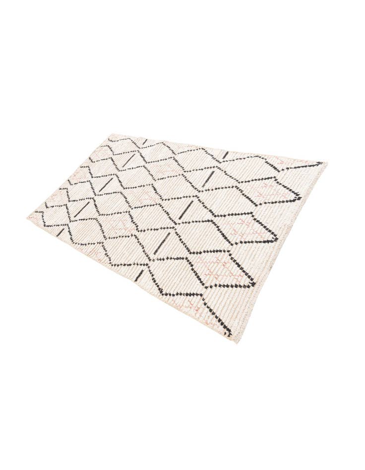 Detail image of  3' 2 x 5' 4  Hand Knotted Moroccan Wool Rug