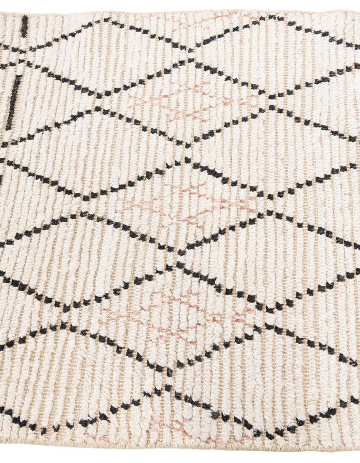 Detail image of  3' 2 x 5' 4  Hand Knotted Moroccan Wool Rug