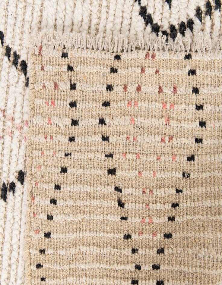 Detail image of  3' 2 x 5' 4  Hand Knotted Moroccan Wool Rug