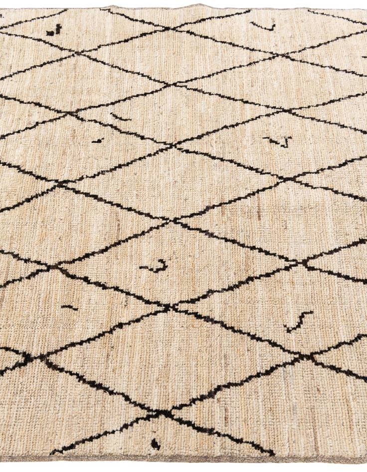 Detail image of  5' 2 x 7'  Hand Knotted Moroccan Wool Rug