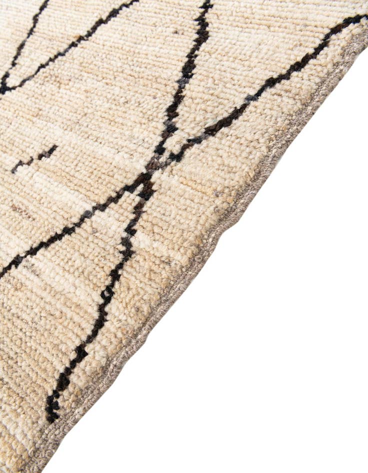 Detail image of  5' 2 x 7'  Hand Knotted Moroccan Wool Rug