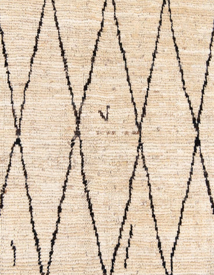 Detail image of  5' 2 x 7'  Hand Knotted Moroccan Wool Rug