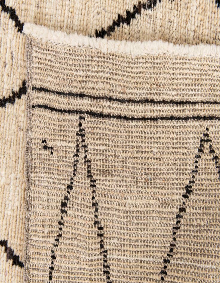 Detail image of  5' 2 x 7'  Hand Knotted Moroccan Wool Rug