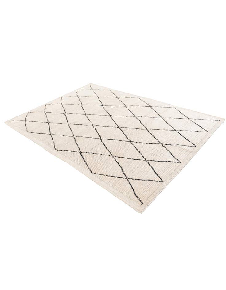 Detail image of  5' 4 x 7' 10  Hand Knotted Moroccan Wool Rug