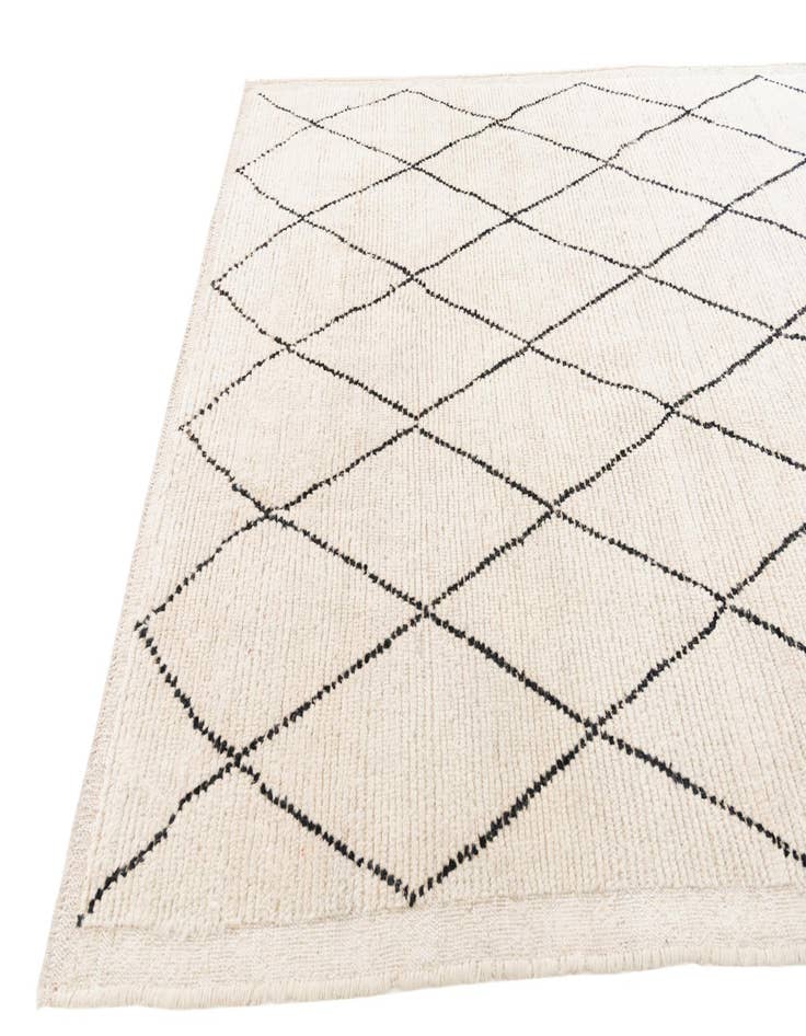 Detail image of  5' 4 x 7' 10  Hand Knotted Moroccan Wool Rug