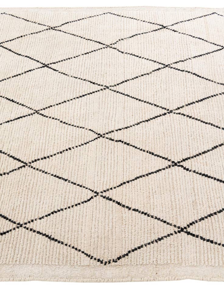 Detail image of  5' 4 x 7' 10  Hand Knotted Moroccan Wool Rug