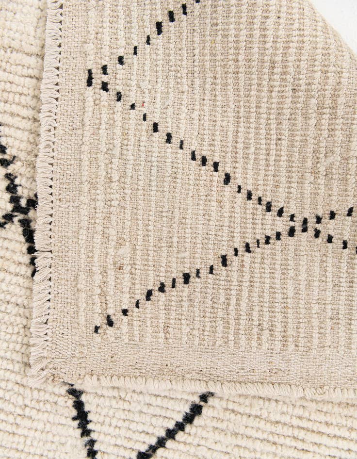 Detail image of  5' 4 x 7' 10  Hand Knotted Moroccan Wool Rug