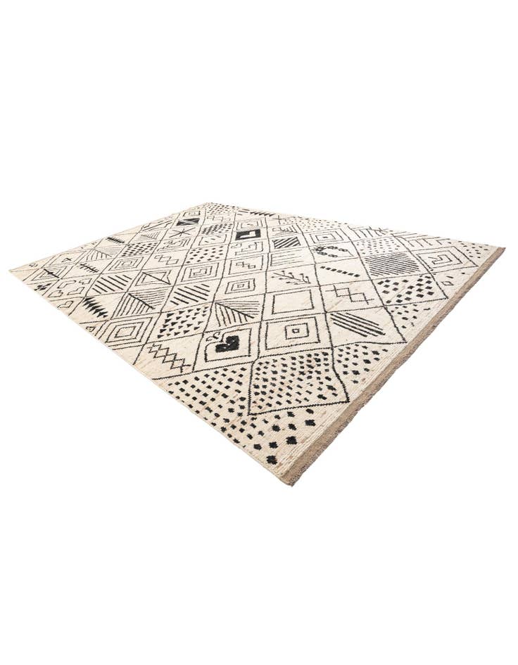 Detail image of  10' 1 x 14'  Hand Knotted Moroccan Wool Rug