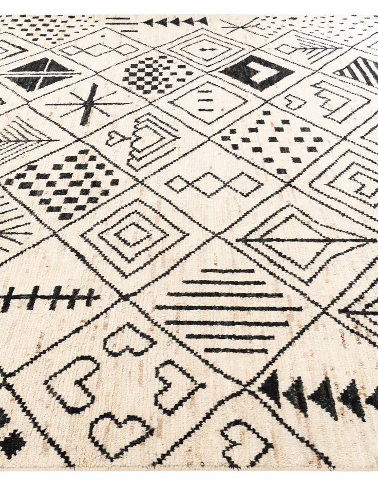 Detail image of  10' 1 x 14'  Hand Knotted Moroccan Wool Rug