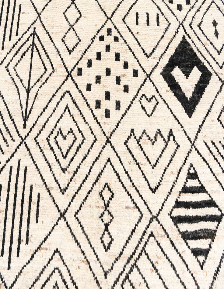 Detail image of  10' 1 x 14'  Hand Knotted Moroccan Wool Rug