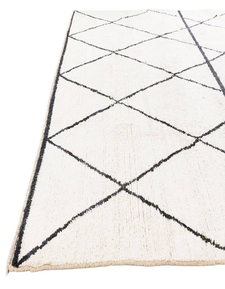 Detail image of  8' x 10'  Hand Knotted Moroccan Wool Rug