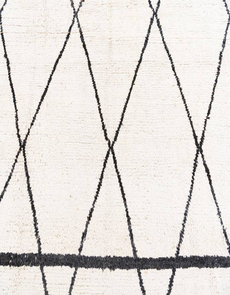 Detail image of  8' x 10'  Hand Knotted Moroccan Wool Rug