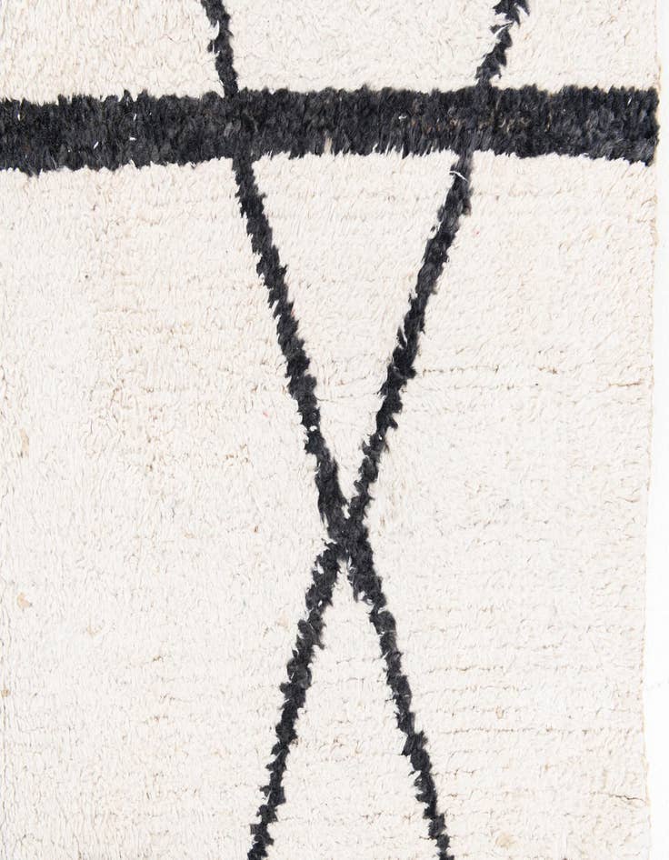 Detail image of  8' x 10'  Hand Knotted Moroccan Wool Rug