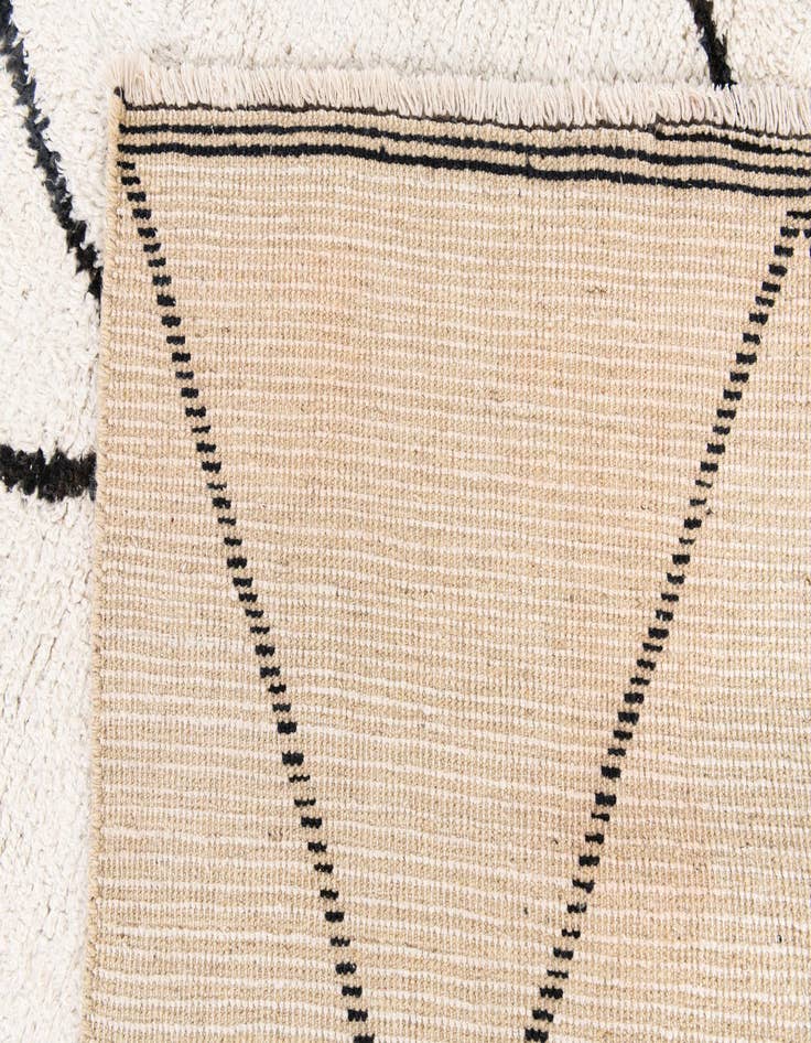 Detail image of  8' x 10'  Hand Knotted Moroccan Wool Rug