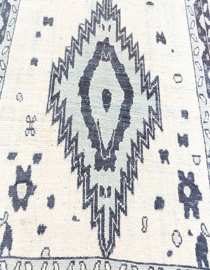 Detail image of  8' 4 x 11' 8  Hand Knotted Moroccan Wool Rug