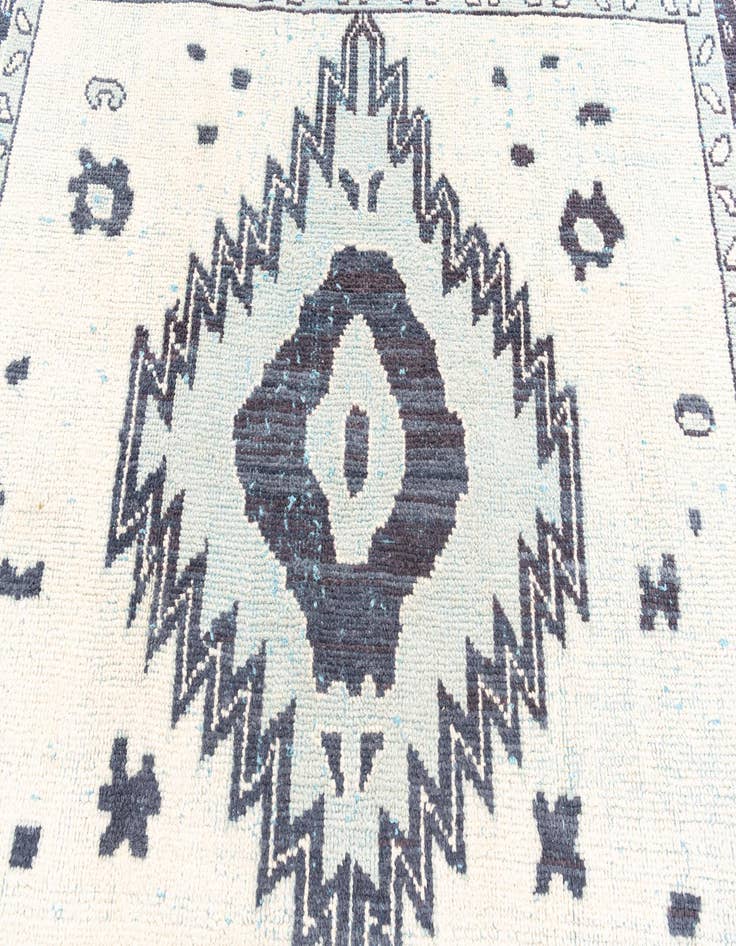 Detail image of  8' 4 x 11' 8  Hand Knotted Moroccan Wool Rug