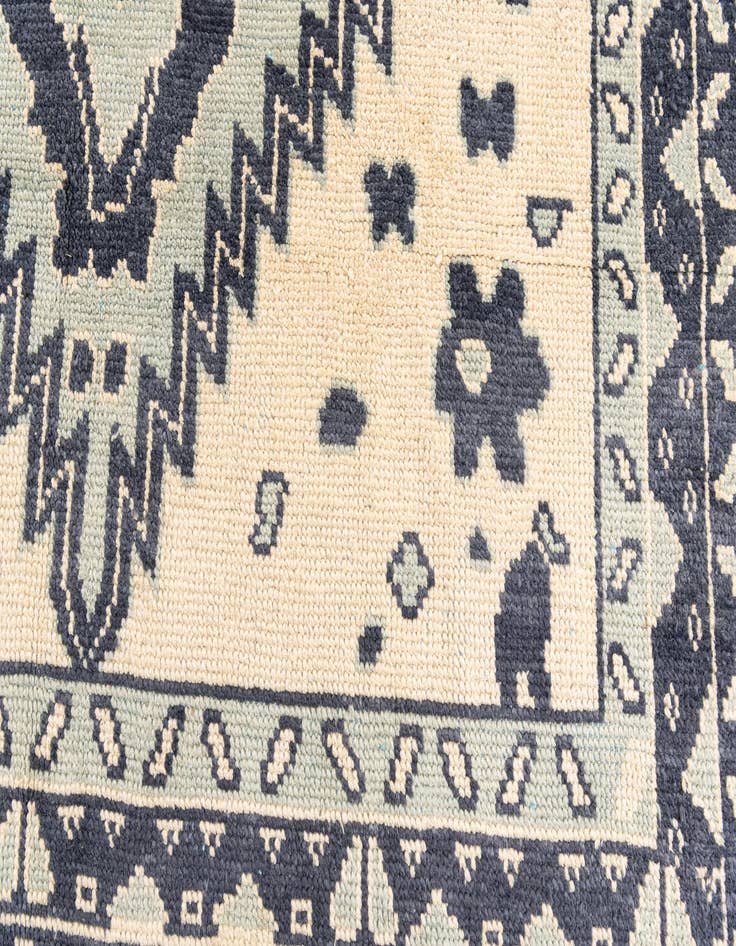 Detail image of  7' 9 x 10' 3  Hand Knotted Moroccan Wool Rug