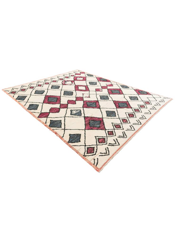 Detail image of  7' 10 x 9' 10  Hand Knotted Moroccan Wool Rug