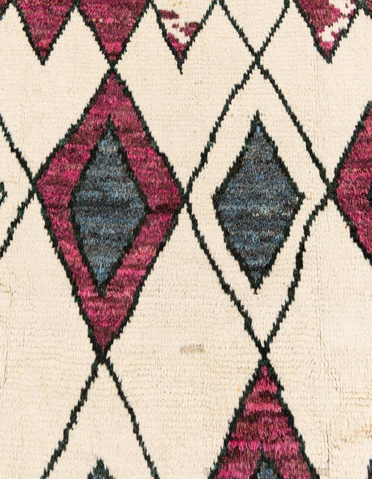 Detail image of  7' 10 x 9' 10  Hand Knotted Moroccan Wool Rug