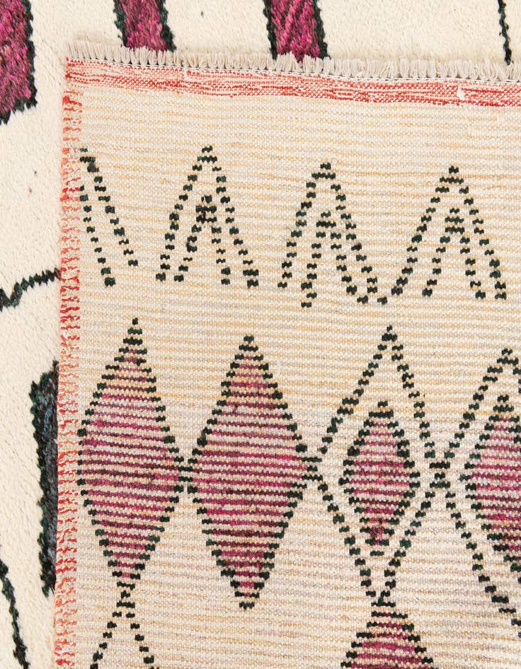 Detail image of  7' 10 x 9' 10  Hand Knotted Moroccan Wool Rug