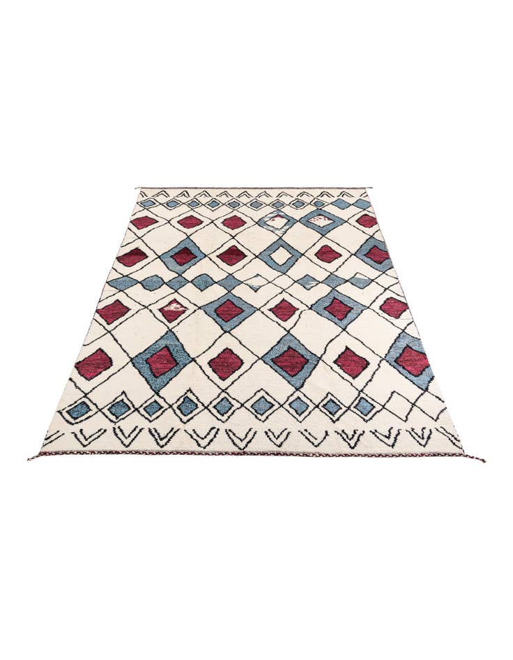 Detail image of  9' x 11' 10  Hand Knotted Moroccan Wool Rug