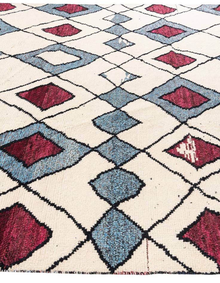 Detail image of  9' x 11' 10  Hand Knotted Moroccan Wool Rug